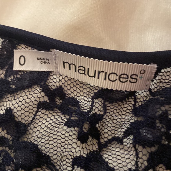 Navy lace top dress - Picture 2 of 2